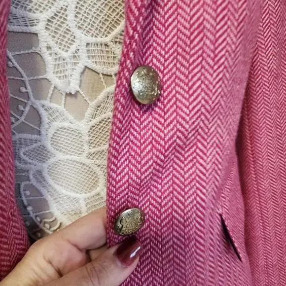 NWOT J Crew pink tweed blazer jacket adorable 0 - Picture 6 of 9